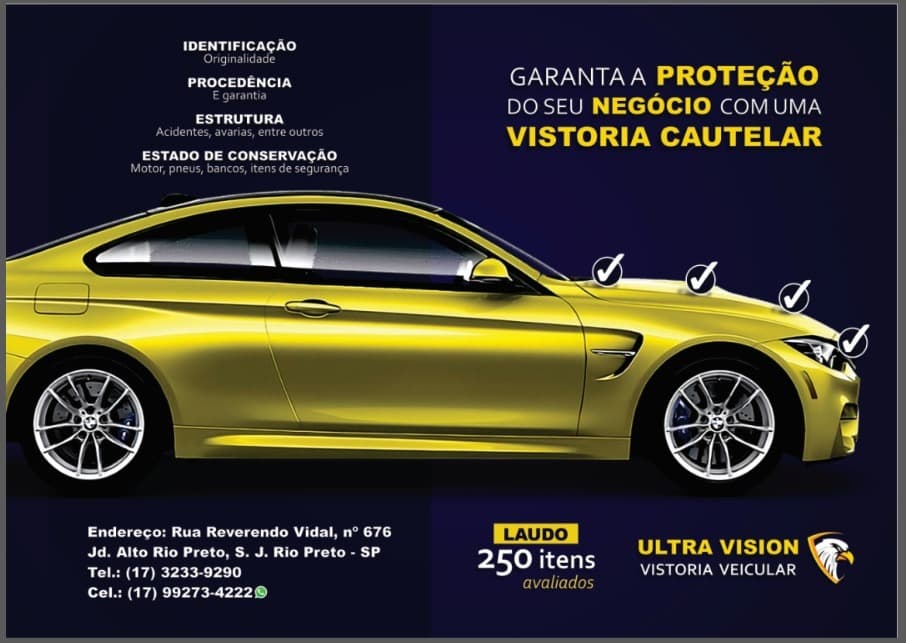 Ultra Vision — vistoria cautelar e transferência em São José do Rio Preto